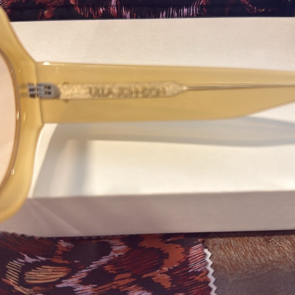 NIB Ulla Johnson Opal Sunglasses Butterfly Shape Ochre in color - Picture 7 of 9